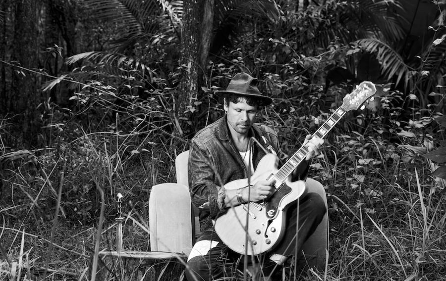 WaltSin promo photo — Couch — B&W Landscape